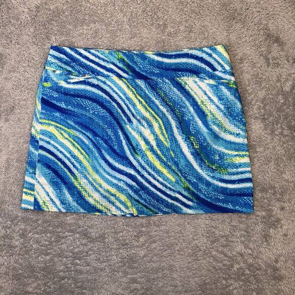 Attyre NYC Multicolor Skort/ Miniskirt Blue White Women's 10 Golf Tennis Prep - Picture 1 of 6